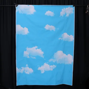 5x7FT виниловый фон для фотосъемки с голубым небом и облаками, реквизит для студии